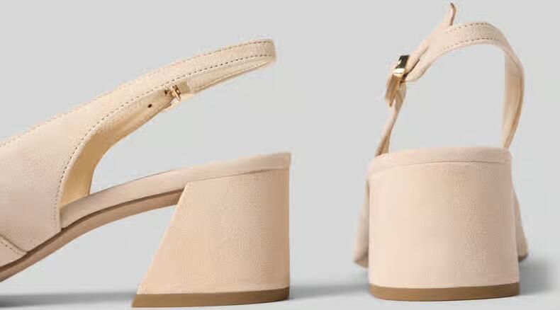 Högl Pumps van leer met blokhak - Foto 2