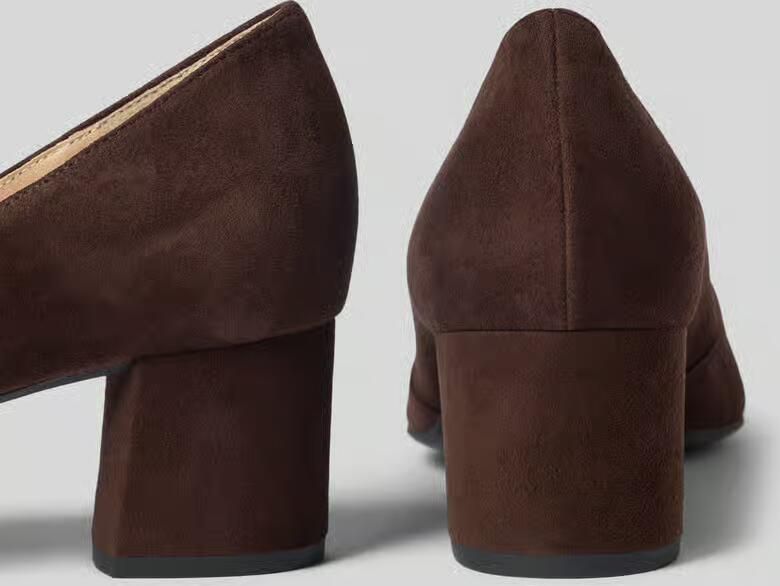 Högl Pumps van leer met blokhak - Foto 2