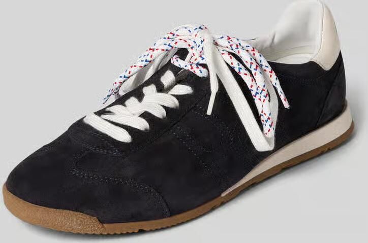 Högl Sneakers van leer met vetersluiting