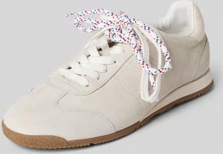 Högl Sneakers van leer met vetersluiting