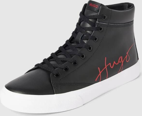 HUGO High top sneakers in zwart met contrastgarnering model 'Dyer'
