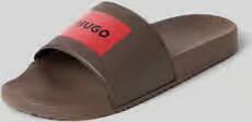 HUGO Badslippers met logoprint model 'TIMEIN_SLID_PH'