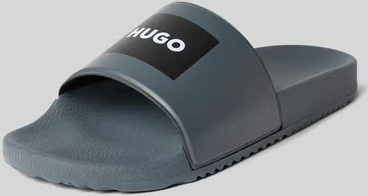 HUGO Badslippers met logoprint model 'TIMEIN_SLID_PH'