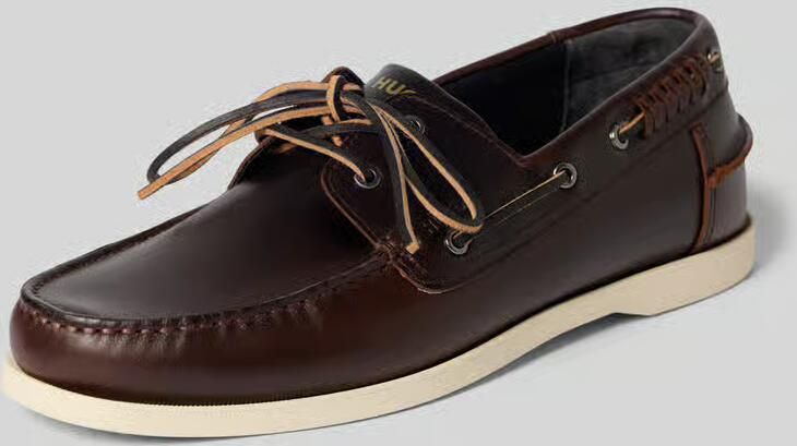 HUGO Loafer van echt leer model 'DARCY_BOAT_IT'