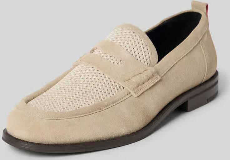HUGO Loafers van echt leer