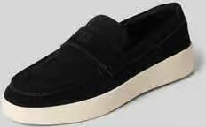 HUGO Loafers van echt rundleer model 'Lyde_mocc_sd'