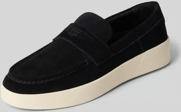 HUGO Loafers van echt rundleer model 'Lyde_mocc_sd'
