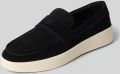 HUGO Loafers van echt rundleer model 'Lyde_mocc_sd' - Zwart