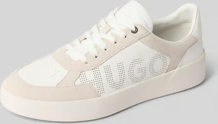 HUGO Sneakers met echt leer garnering model 'Lyde_tenn_sdpu'