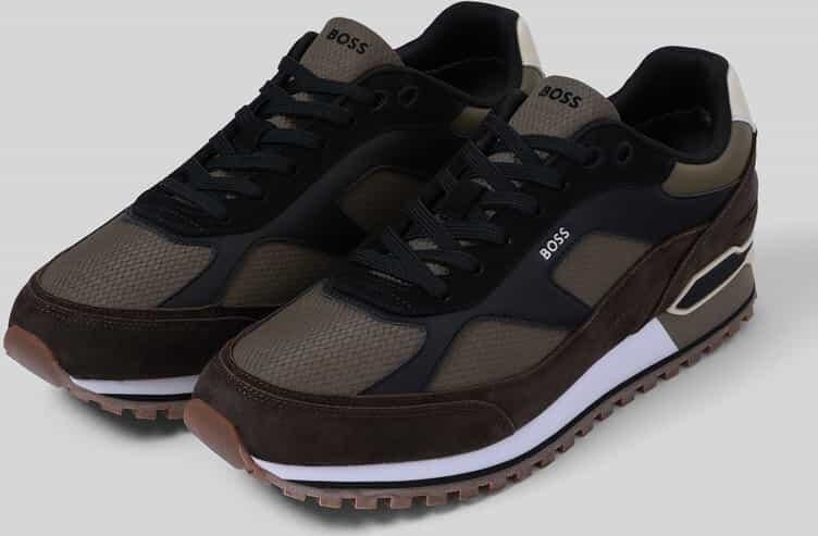 HUGO Sneakers van runder nappa met logodetails