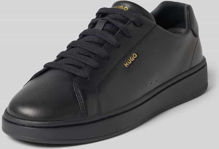 HUGO Sneakers van runder nappa met logodetails