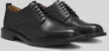 HUGO Veterschoenen van echt leer