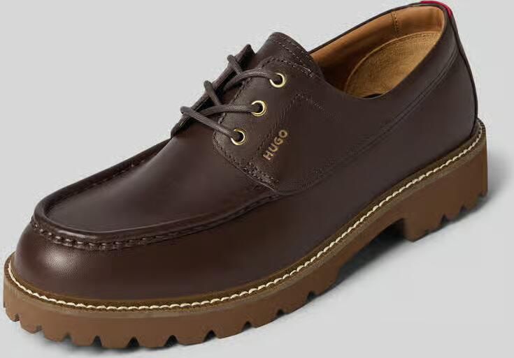 HUGO Veterschoenen van echt leer model 'Draven_derb_pley_BP'