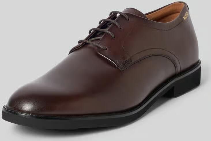 HUGO Veterschoenen van echt rundleer model 'Ginsby_derb_lt'