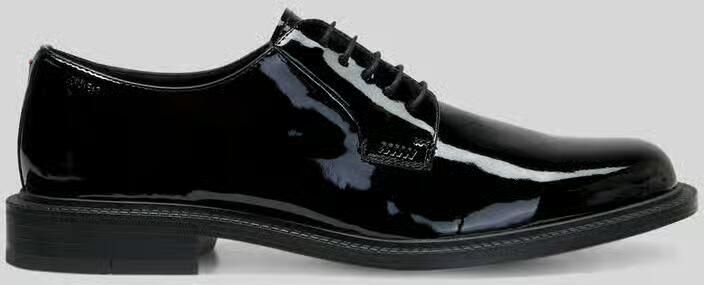 HUGO Veterschoenen van runder nappa met laklook - Foto 2