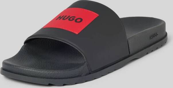 HUGO Slippers met labelprint model 'Match'