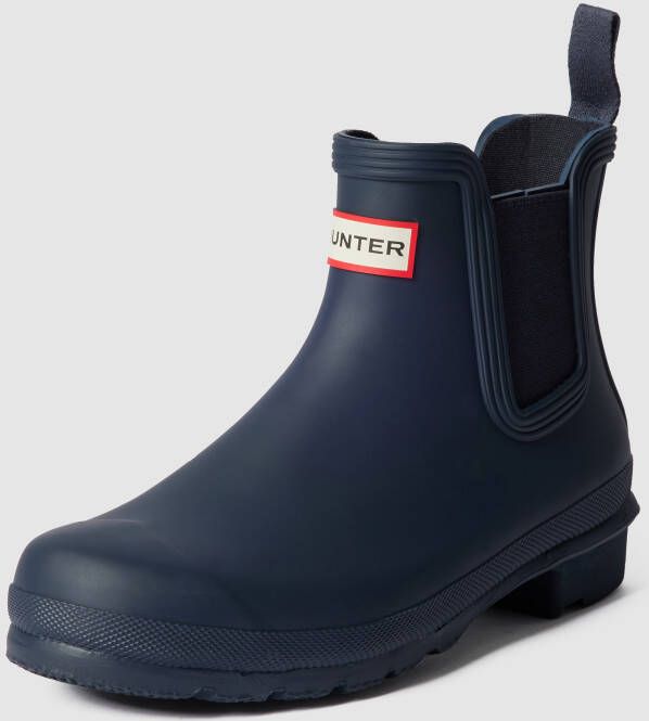 Hunter Chelsea boots met labeldetail