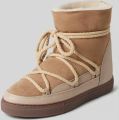 INUIKII Leren laarzen met labelopschrift - Beige