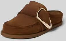 INUIKII Muiltjes van echt leer met logodetail