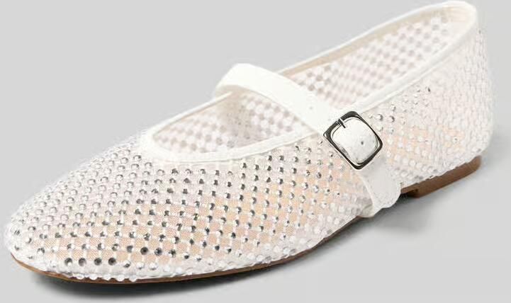 Inuovo Ballerina van mesh met siersteentjes model 'Mary'