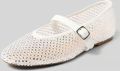 Inuovo Ballerina van mesh met siersteentjes model 'Mary' - Beige