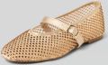 Inuovo Ballerina van mesh met siersteentjes model 'Mary' - Goud