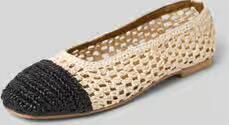 Inuovo Ballerina's in gevlochten look model 'Raffia'