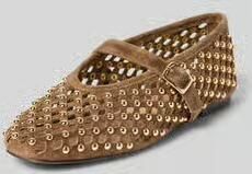 Inuovo Ballerina's van echt leer studs