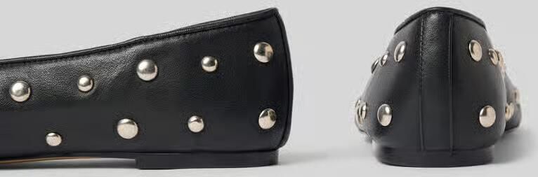 Inuovo Ballerina's van leer met studs - Foto 2
