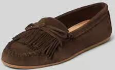 Inuovo Mocassins van echt leer met sierstrik