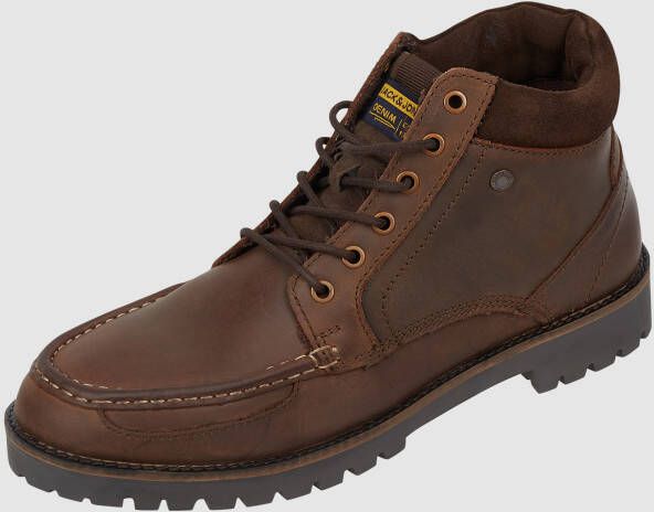 jack & jones Leren boots met siernaden model 'Brockwell'