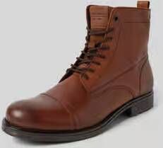 jack & jones Veterboots van leer met siernaden model 'SHAUN'