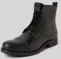 Jack & jones Veterboots van leer met siernaden model 'SHAUN' - Thumbnail 3