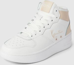 Karl Kani High top sneakers van zuiver leer met labelstitching