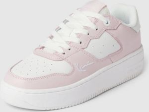 Karl Kani Sneakers van leermix met contrastgarnering