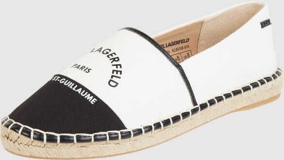 Karl Lagerfeld Espadrilles Kamini Maison Slip On Canvas in wit - Foto 2