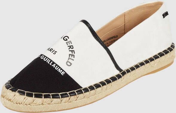 Karl Lagerfeld Espadrilles Kamini Maison Slip On Canvas in wit - Foto 3