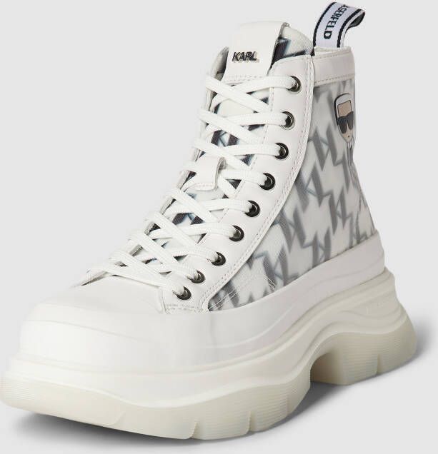 Karl Lagerfeld High top sneakers met labelprint model 'LUNA'