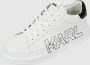 Karl Lagerfeld Sneakers van leer met labelprint - Thumbnail 1