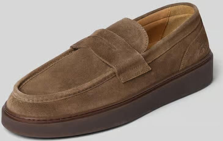 LA MARTINA Loafers van echt leer in velourslook