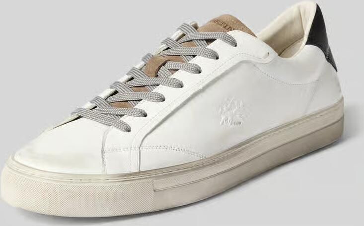 LA MARTINA Sneakers low van runder nappa met reliëflogo