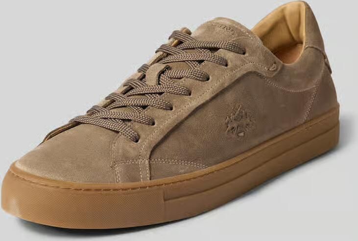LA MARTINA Sneakers low van runder suède met rubberzool