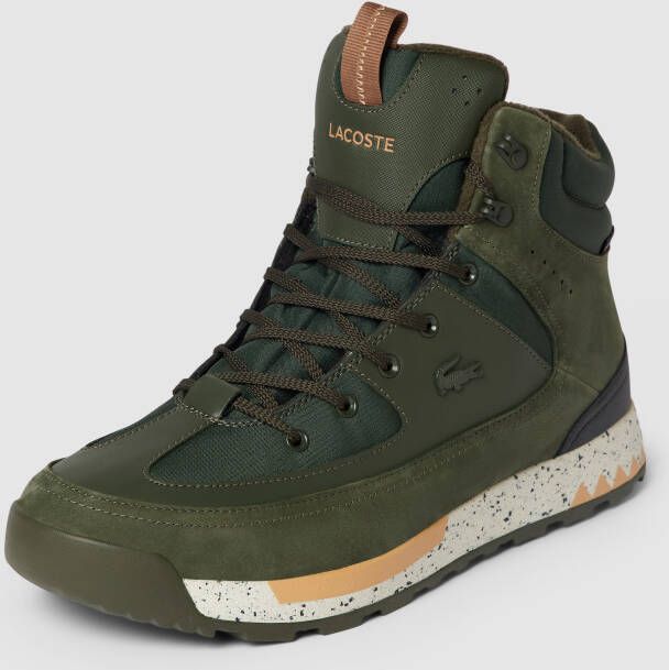 Lacoste High top sneakers van leermix met labeldetail model 'URBAN'