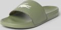 Lacoste Badslippers met logoprint model 'SERVE SLIDE 0.0' - Kaki