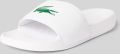 Lacoste Badslippers met logoprint model 'SERVE SLIDE' - Wit