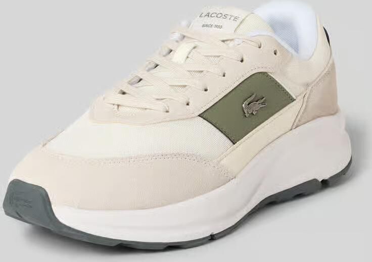Lacoste Low-top sneakers met Leer-details Model 'RUN SET'