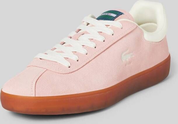 Lacoste Leren sneakers met labelpatch en logoprint model 'BASESHOT'