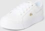 Lacoste Logo Sneakers Mat Leer Zijlabel In reliëf Brede Zool White Dames - Thumbnail 25