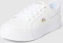 Lacoste Logo Sneaker Mat Leer Label Reliëf White Dames - Thumbnail 4