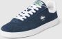 Lacoste Premium Baseshot Leren Sneakers Blauw Wit Multicolor Heren - Thumbnail 5